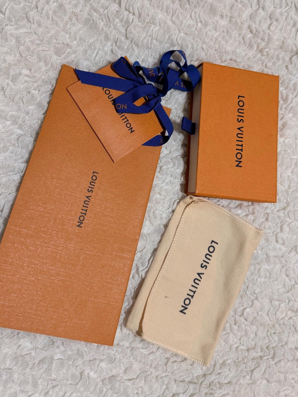 EMPTY authentic Louis Vuitton Box , dust bag for key Pouch